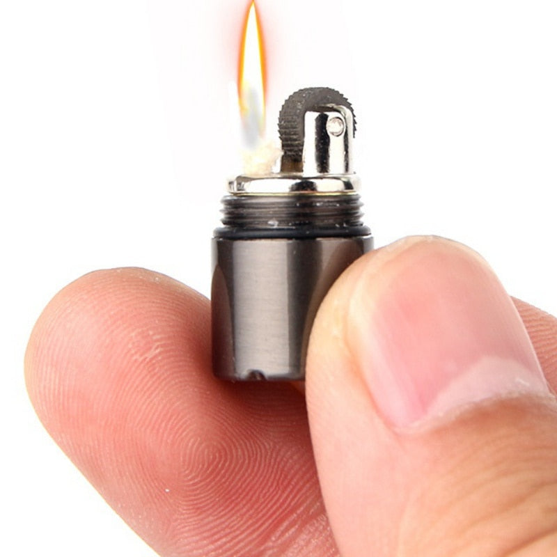 Mini Compact Kerosene Lighter Key Chain